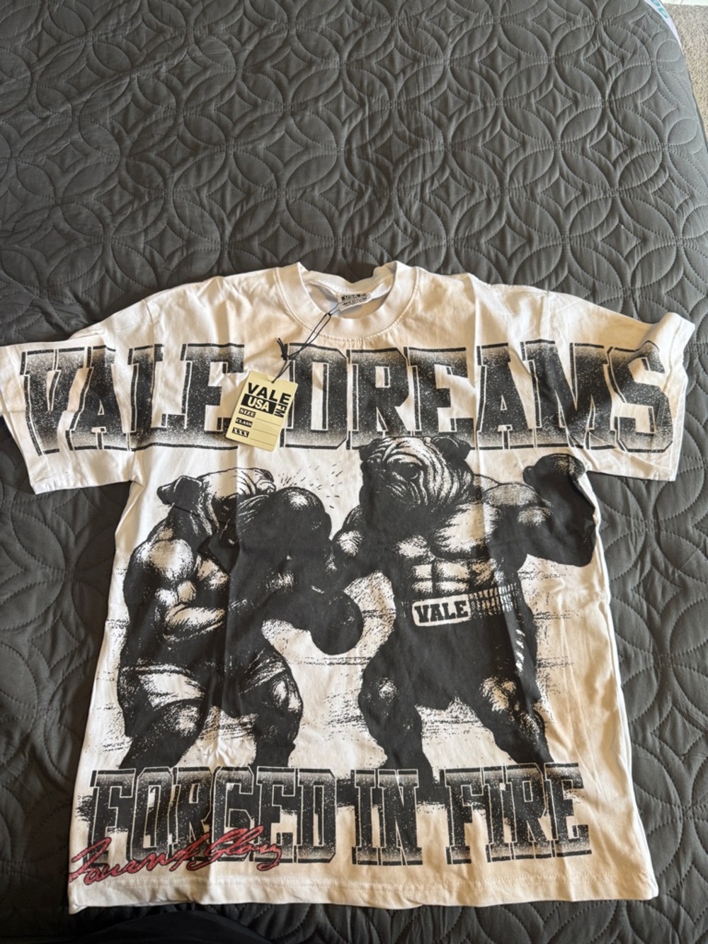 Vale Dreams Graphic Tee in White and Black